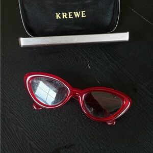 KREWE Bold Red Cat-Eye Glasses Sasha